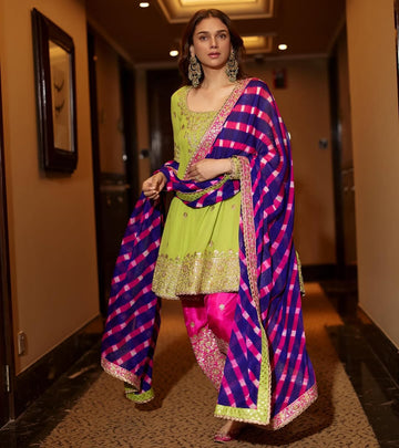 Pastel Pink Anarkali Ensemble