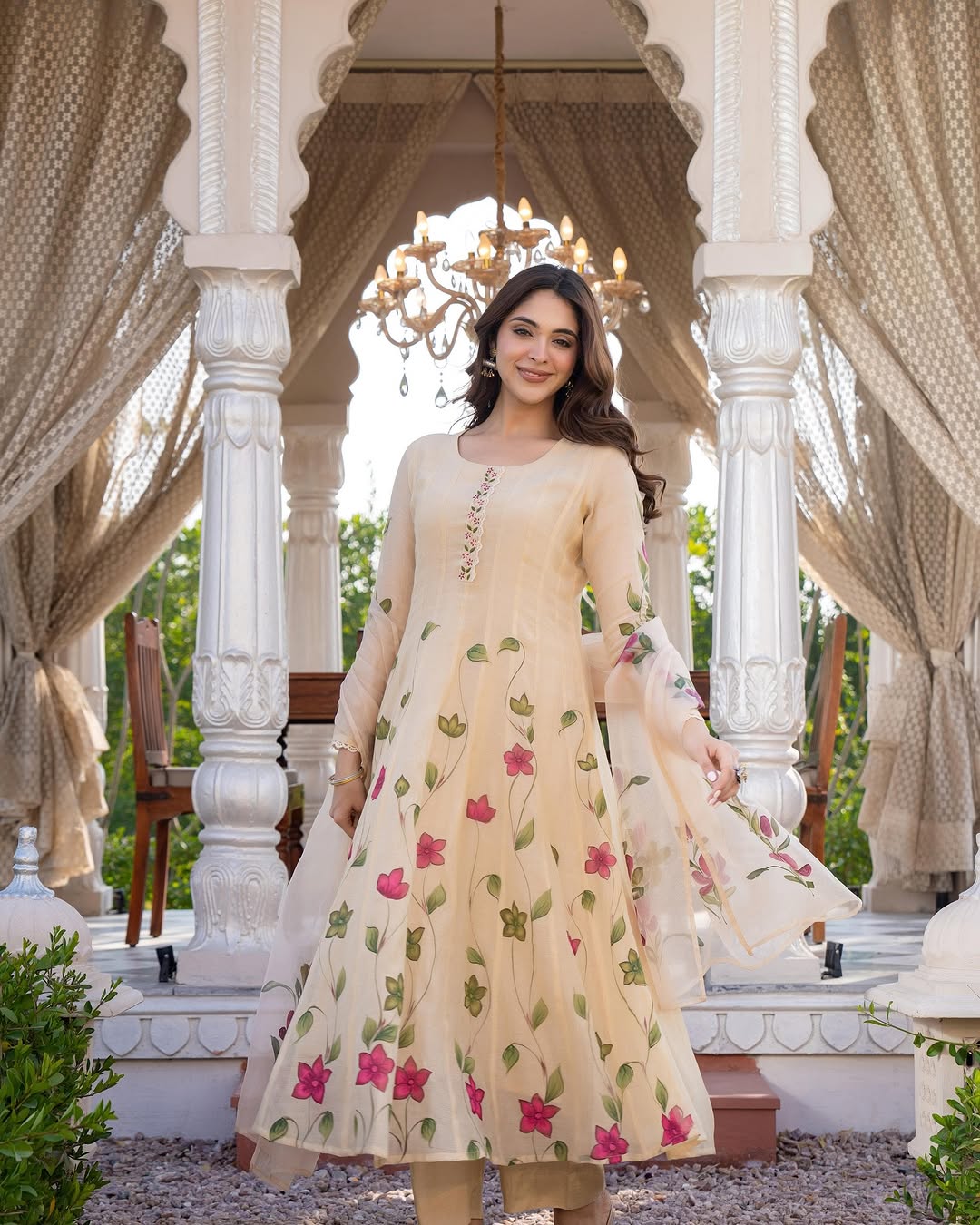 Blossom Flora Chanderi Suit Set