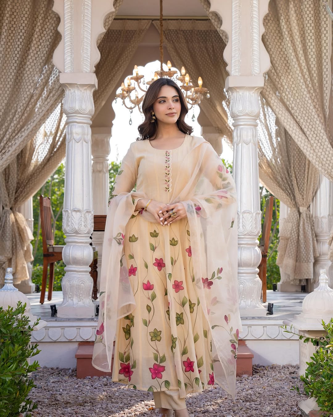 Blossom Flora Chanderi Suit Set
