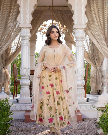Blossom Flora Chanderi Suit Set