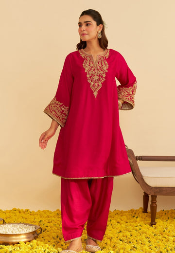 red Upada Silk