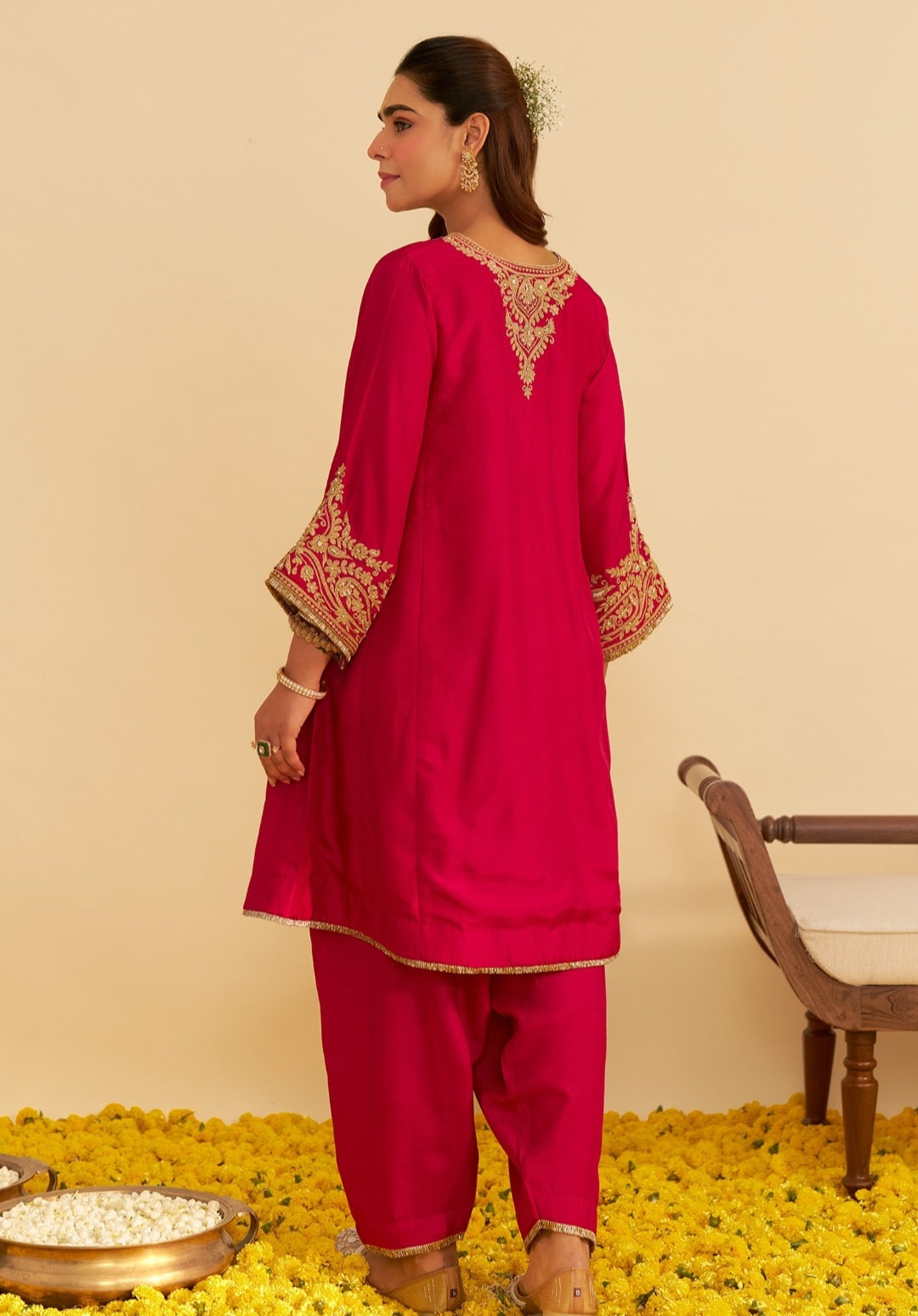 red Upada Silk