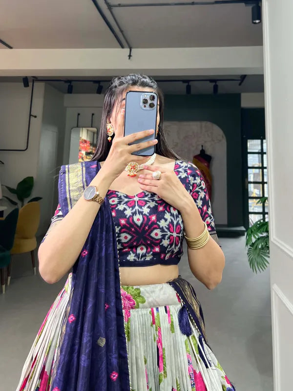 Navy Blue & Pink Designer Ensemble