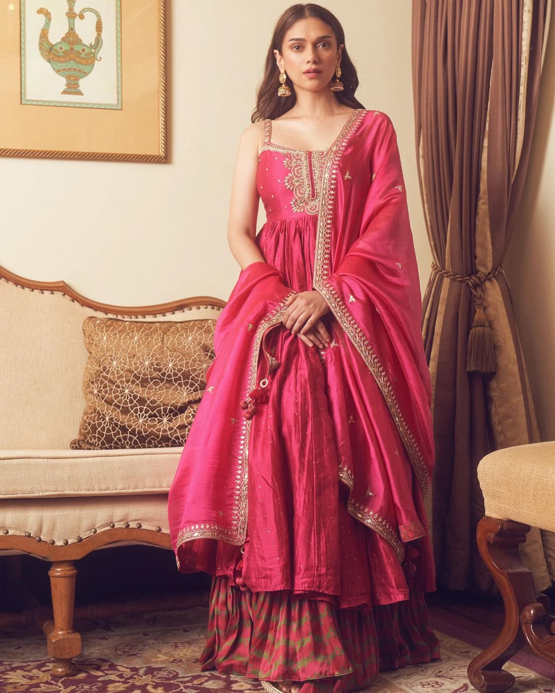 Royal Radiance – Pink Embroidered Ensemble"